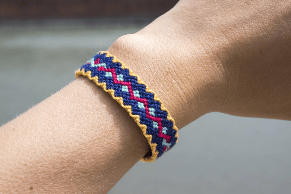 Bracelet on the a white arm