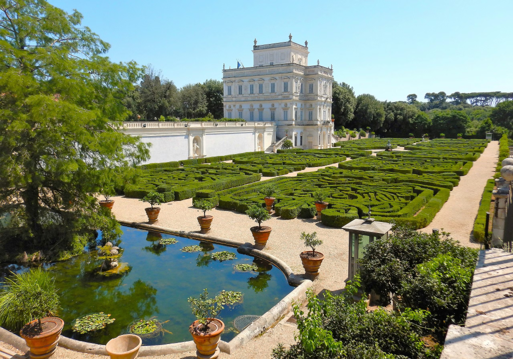 Villa Doria Pamphili in Rome during the summertime
