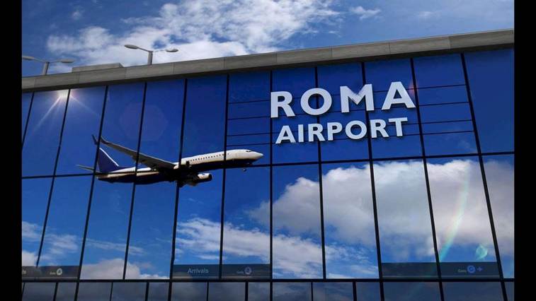 Roma airport in Rome. Italy