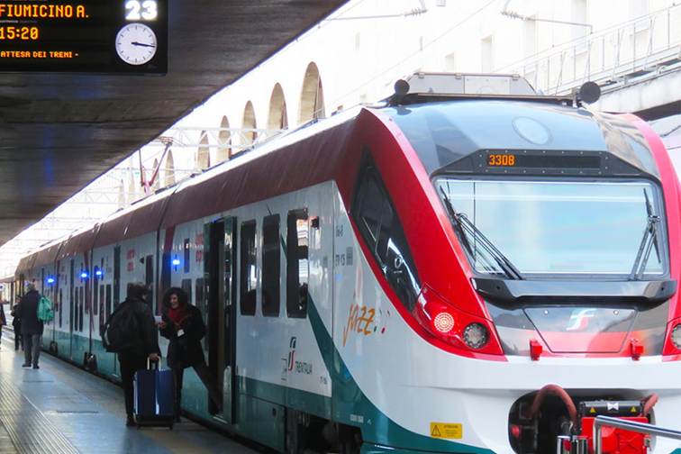 Leaonardo Express train in Rome. Italy